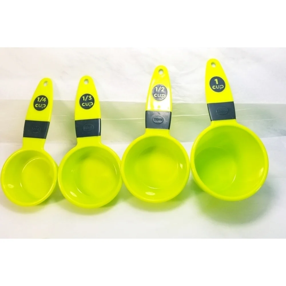 4 Pieces Food Measuring Cup Set, Green